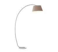 Brilliant lampada lampada da terra con fiocco brok 2.0m marrone/grigio | 1x A60, E27, 60W, adatto per lampade standard (non incluse) | Scala da A ++ a E | Girevole con interruttore a pedale/t