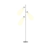 BRILLIANT lampada Lea lampada da terra a LED tripla ferro/cromo | 3x LED-D45, E14, 4W LED lampada a sospensione inclusa, (450lm, 2700K) | Scala da A ++ a E | Con interruttore a pedale