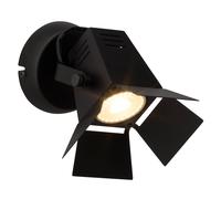 Brilliant Lampada LED da parete Movie nera tecnologica Brilliant