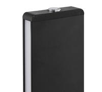 Brilliant Lampada LED da pavimento Arcus, nero/marrone, altezza 126 cm, metallo/legno Brilliant