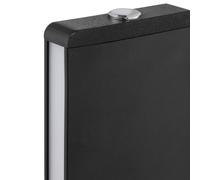 Brilliant Lampada LED da tavolo Arcus, nero/marrone, altezza 56 cm, metallo/legno Brilliant