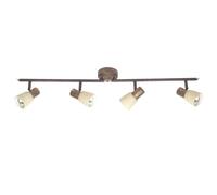 BRILLIANT lampada Luca spot tubo 4flg rame antico/champagne 4x R50 E14 40W