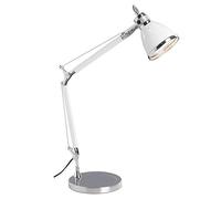 Brilliant lampada Octavia lampada da tavolo cromo/bianco | 1x A60, E27, 40W, adatto per lampade normali (non incluse) | Scala da A ++ a E | Con interruttore a cavo