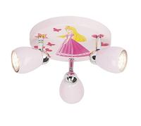 BRILLIANT lampada Princess LED spot roundel 3flg rosa | 3x LED-PAR51, GU10, 3W lampade a riflettore LED incluse, (250lm, 3000K) | Scala da A ++ a E | Testa orientabile