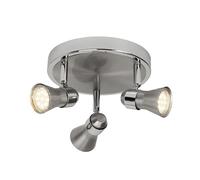 BRILLIANT lampada Sanny LED Spotrondell 3flg ferro/cromo | 3x LED-PAR51, GU10, 3W lampade a riflettore LED incluse, (250lm, 3000K) | Scala da A ++ a E | Testa orientabile