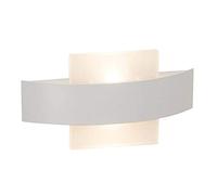 BRILLIANT lampada Solution Applique a LED 26cm quadrato bianco | 2x LED integrato da 3,5 W (COB), (335lm, 3000K) | Scala da A ++ a E | Uscita luce su e giù