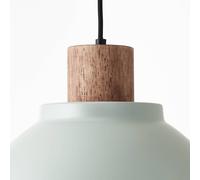 Brilliant Lampada sospensione Erena con legno, verde chiaro Brilliant