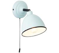 BRILLIANT lampada Telio applique interruttore a tirare azzurro | 1x D45, E14, 28W, adatto per proiettori a caduta (non inclusi) | Scala da A ++ a E | Con interruttore a tirante