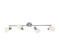 BRILLIANT lampada Tubo faretto Tiara 4 luci Ferro/bianco | 4x D45, E14, 40W, adatto per proiettori a caduta (non inclusi) | Scala da A ++ a E | Bracci orientabili/teste orientabili