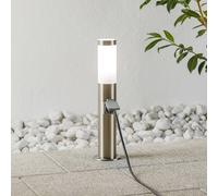 Brilliant Lampioncino acciaio Chorus con presa, 50cm Brilliant