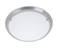 Brilliant Livorno 90288/11 - Lampada da parete/soffitto, 1 lampadina E27 max. 53 W, in plastica e vetro, colore: Titanio