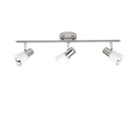 Brilliant Luca 35816/77 - Faretto a 3 luci, colore: cromo/ferro