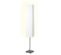 BRILLIANT lampada Nerva lampada da terra in titanio/bianca | 2x C35, E14, 40W, adatto per lampade a candela (non incluse) | Scala da A ++ a E | Con interruttore a pedale