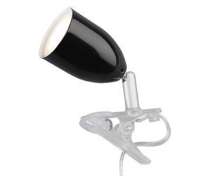 Brilliant Moderna lampada LED a morsetto LEO in nero Brilliant