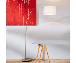 Brilliant Piantana Clarie, bianco, color ferro, 180 cm, tessuto/metallo Brilliant