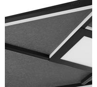 Brilliant Plafoniera LED Hardy, lunghezza 71 cm nero opaco metallo/tessuto Brilliant