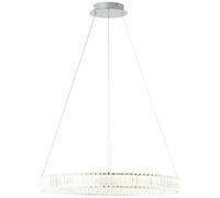 Brilliant Queen - Lampadario a sospensione a LED, 80 cm, in alluminio/plastica, con telecomando, dimmerabile, LED da 50 W, integrato (6000 lm, 3000 - 6500 K)