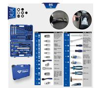 Brilliant Tools 1/4 " + 1/2 " Universal-Werkzeug-Satz, 95-tlg