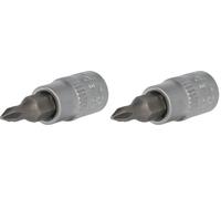 BRILLIANT TOOLS BT020990 Bussola a inserto a croce PH 1/4", PH0 [Powered by KS TOOLS] (Confezione da 2)