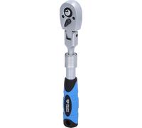 BRILLIANT TOOLS BT020997 Leva a cricco telescopica 1/4" con testa flessibile (175 - 225 mm) [Powered by KS TOOLS]
