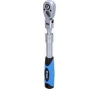 BRILLIANT TOOLS BT021997 Leva a cricco telescopica 3/8" con testa flessibile (250 - 350 mm) [Powered by KS TOOLS]