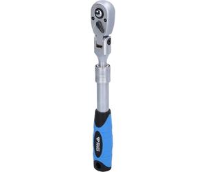 BRILLIANT TOOLS BT021997 Leva a cricco telescopica 3/8" con testa flessibile (250 - 350 mm) [Powered by KS TOOLS]