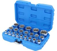 BRILLIANT TOOLS BT022405 Serie di chiavi a bussola 1/2" dodecagonali, corte, 21 pz, 8 - 36 mm [Powered by KS TOOLS]