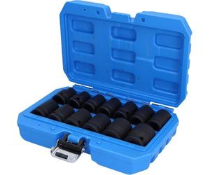 BRILLIANT TOOLS BT022620 Serie di bussole per avvitatore a impulsi esagonale da 1/2", 13 pz, corte [Powered by KS TOOLS]
