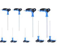 BRILLIANT TOOLS BT041100 Serie di chiavi maschio piegate a esagono incassato e a testa sferica con impugnatura a T, 9 pz [Powered by KS TOOLS]