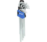 BRILLIANT TOOLS BT044019 Serie di chiavi maschio piegate, 9 pz, profilo Torx®, corte [Powered by KS TOOLS]