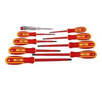 BRILLIANT TOOLS BT068010 Serie di giraviti VDE, 9 pz, a intaglio e PH Phillips [Powered by KS TOOLS]