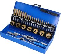BRILLIANT TOOLS BT101950 Serie di utensili per filettare TiN, 32 pz [Powered by KS TOOLS]