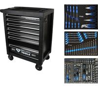 Brilliant Tools Carrello con 207 attrezzi premium e 7 cassetti, Blu/Argento Quantità:1