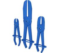BRILLIANT TOOLS Schlauch-Abklemm-Zangen-Satz, Gerade, 3-TLG. Set di pinze per Tubi dritte, Blu