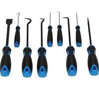 BRILLIANT TOOLS BT542010 Schaber-Haken-Werkzeug-Satz, 9-TLG. Set di Attrezzi con Raschietto, con Robusta Valigetta Blu