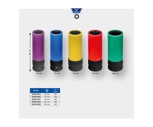 Brilliant Tools Bussola 1/2" per avvitatore a impulsi per cerchi in lega, da 17mm Quantità:1