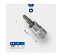 BRILLIANT TOOLS BT021882 Bussola a inserto a croce PZ 3/8", PZ3 [Powered by KS TOOLS]
