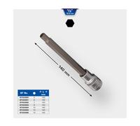 Brilliant Tools Bussola a inserto a esagono incassato 1/2" , lunga 140mm, 14mm Quantità:1