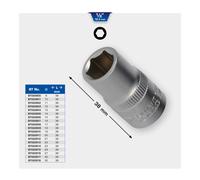 BRILLIANT TOOLS BT022814 Bussola esagonale 1/2", 23 mm [Powered by KS TOOLS]