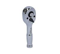 BRILLIANT TOOLS Carraca reversible mini de 1/4" con mango metálico, 100 dientes