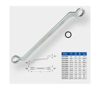 Brilliant Tools Llave de estrella doble, acodada, 30 x 32 mm