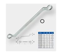 Brilliant Tools Chiave poligonale doppia, curvata, 8x9mm Quantità:1