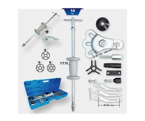 Brilliant Tools Estrattore per mozzi delle ruote con martello scorrevole, forgiato, 14pz. Quantità:1