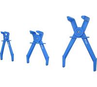 BRILLIANT TOOLS Kit di pinze per clamare Tubi | Gomito a 90° | 3 pz, Blu/Nero -