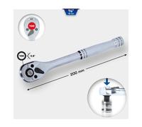 Leva a cricco telescopica 3/8 Dogana con impugnatura in metallo, 100 denti