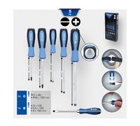 Brilliant Tools Serie di cacciaviti con calotta di percussione, 5pz., a intaglio, PH Phillips Quantità:1