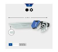 Brilliant Tools Serie di chiavi maschio piegate, 9pz., profilo TX, corte Quantità:1
