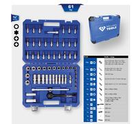 Brilliant Tools Set Di Chiavi A Bussola 3/8", 61 Pezzi