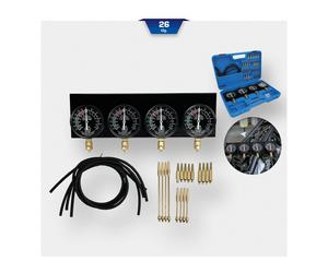 Brilliant Tools Tester carburatore sincrono, con 4 orologi sincroni, 26pz. Quantità:1