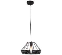 Brilliant Tory Interni, lampade a Sospensione, Paralume, Nero Opaco/Rattan
